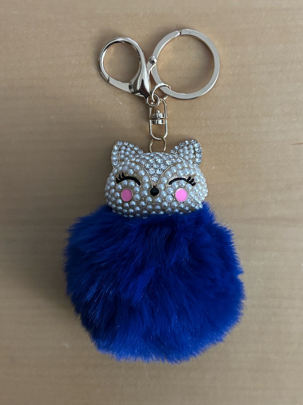 NEW Fox Pom Pom Bag Charm/Keychain